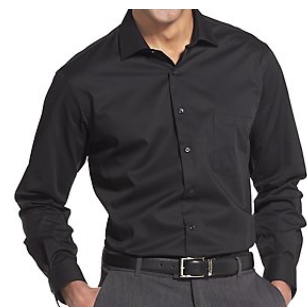 Van Heusen black wrinkle free dress shirt